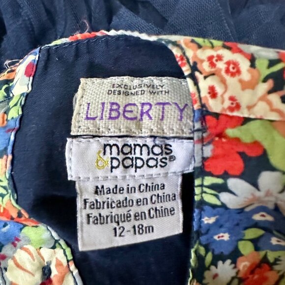 Mamas & Papas x Liberty London Floral Tutu Dress • Navy Tulle Skirt • 12-18M - Picture 6 of 8